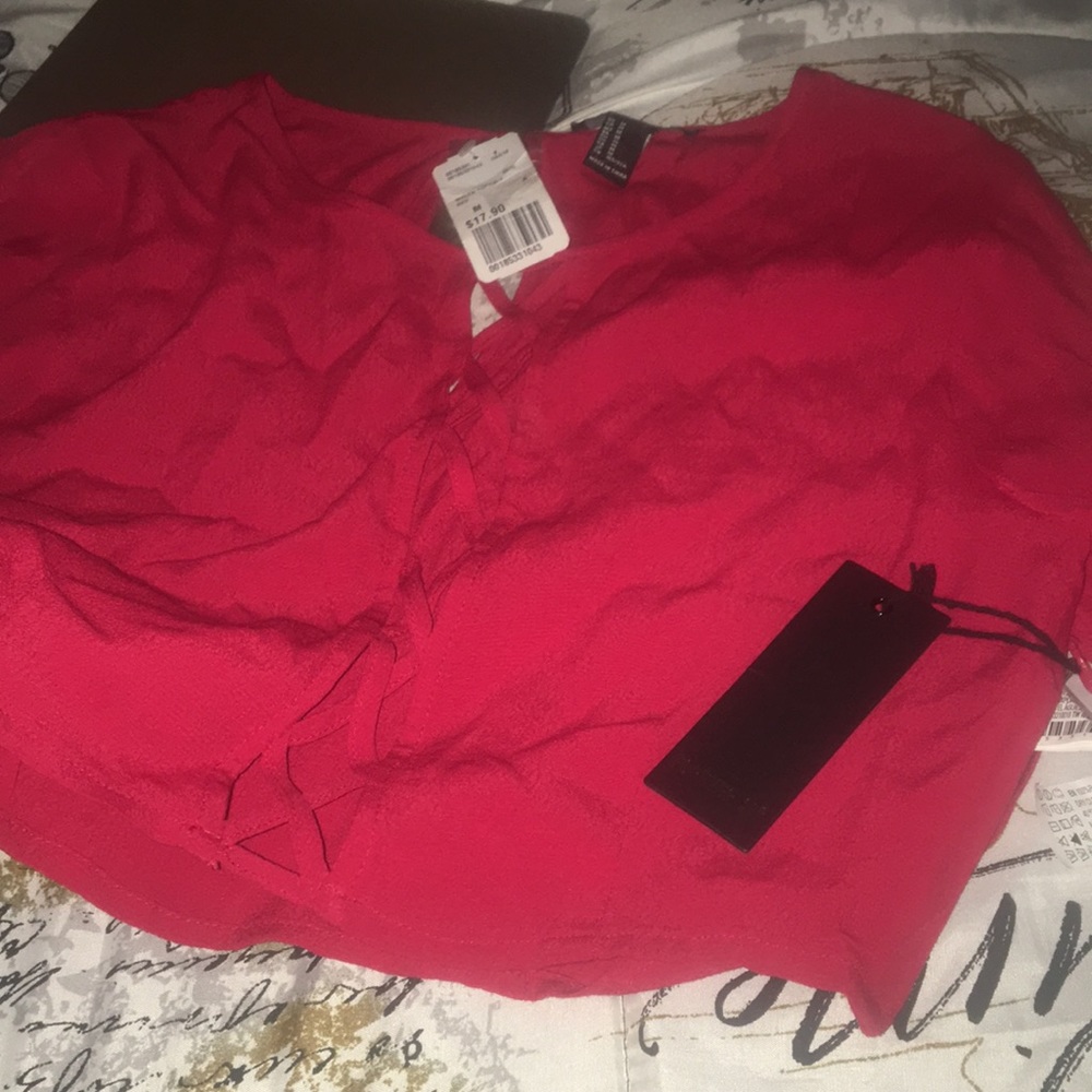 Red new forever 21 cute top